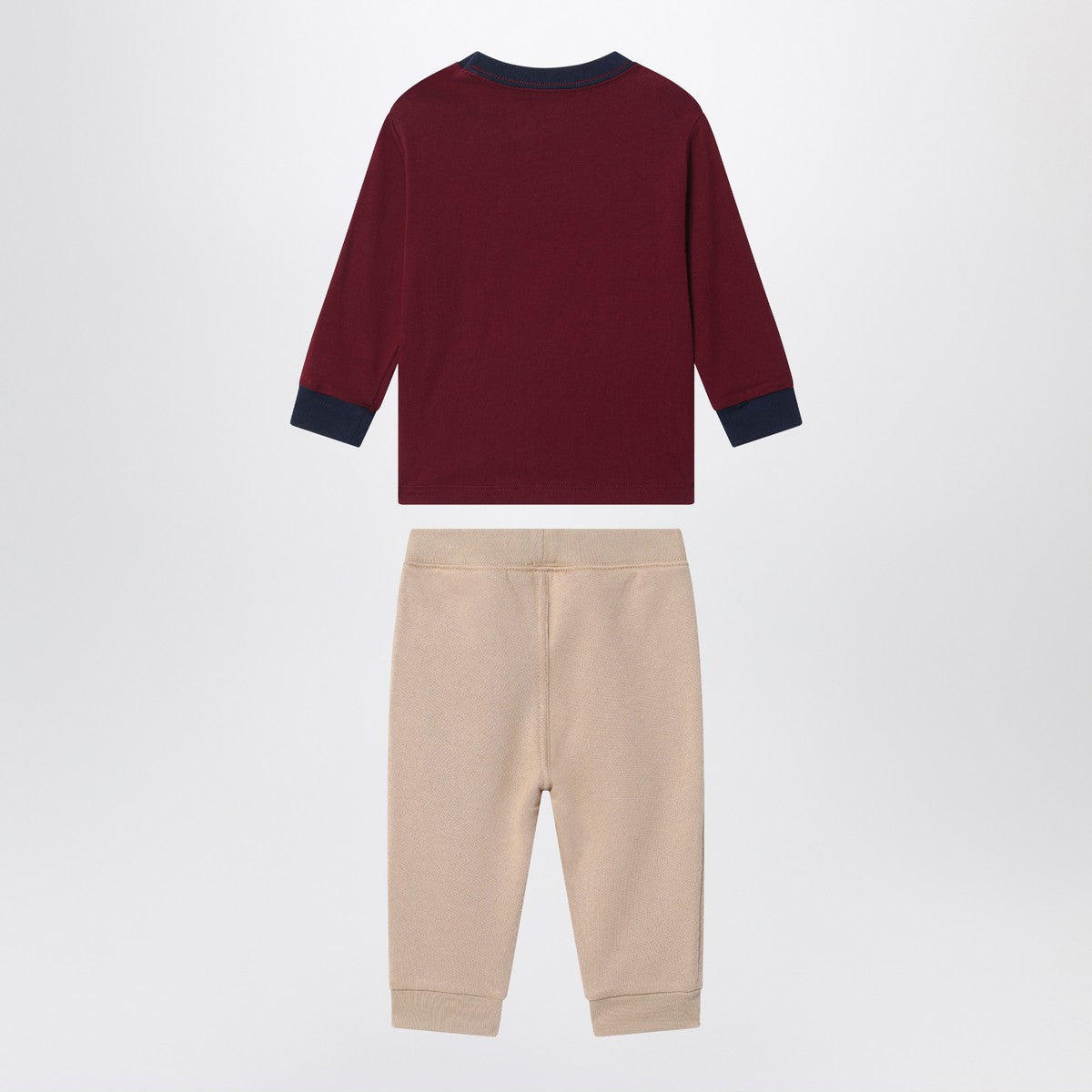 Polo Ralph Lauren Two-piece Polo Bear set in burgundy/beige Polo Ralph Lauren