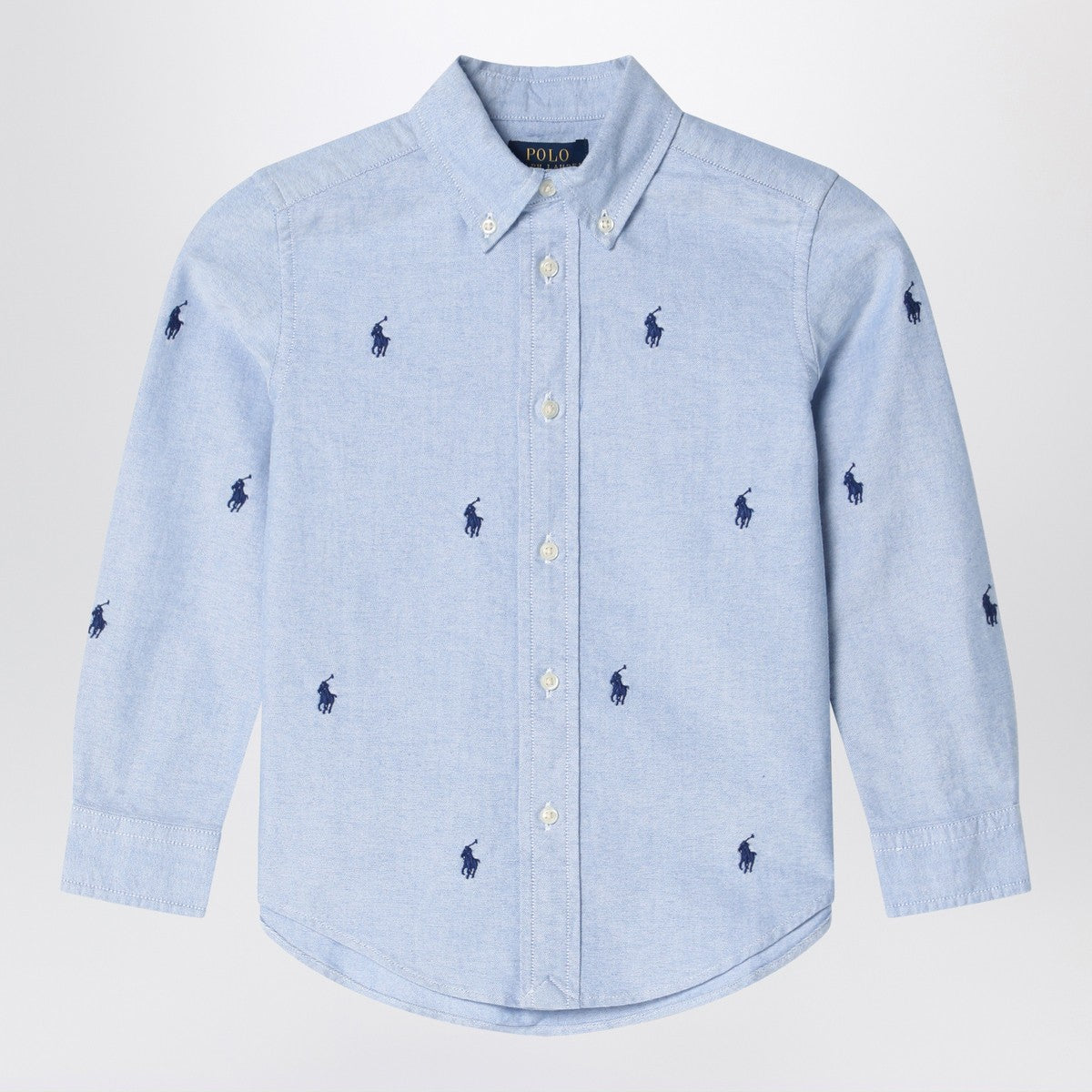 Polo Ralph Lauren Light blue button-down shirt with logos Polo Ralph Lauren