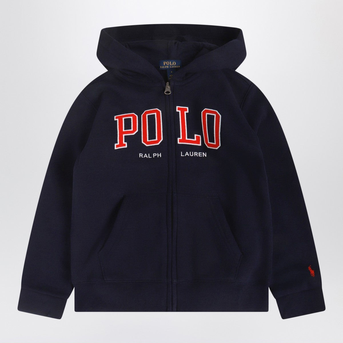 Polo Ralph Lauren Navy blue zip hoodie with logo Polo Ralph Lauren
