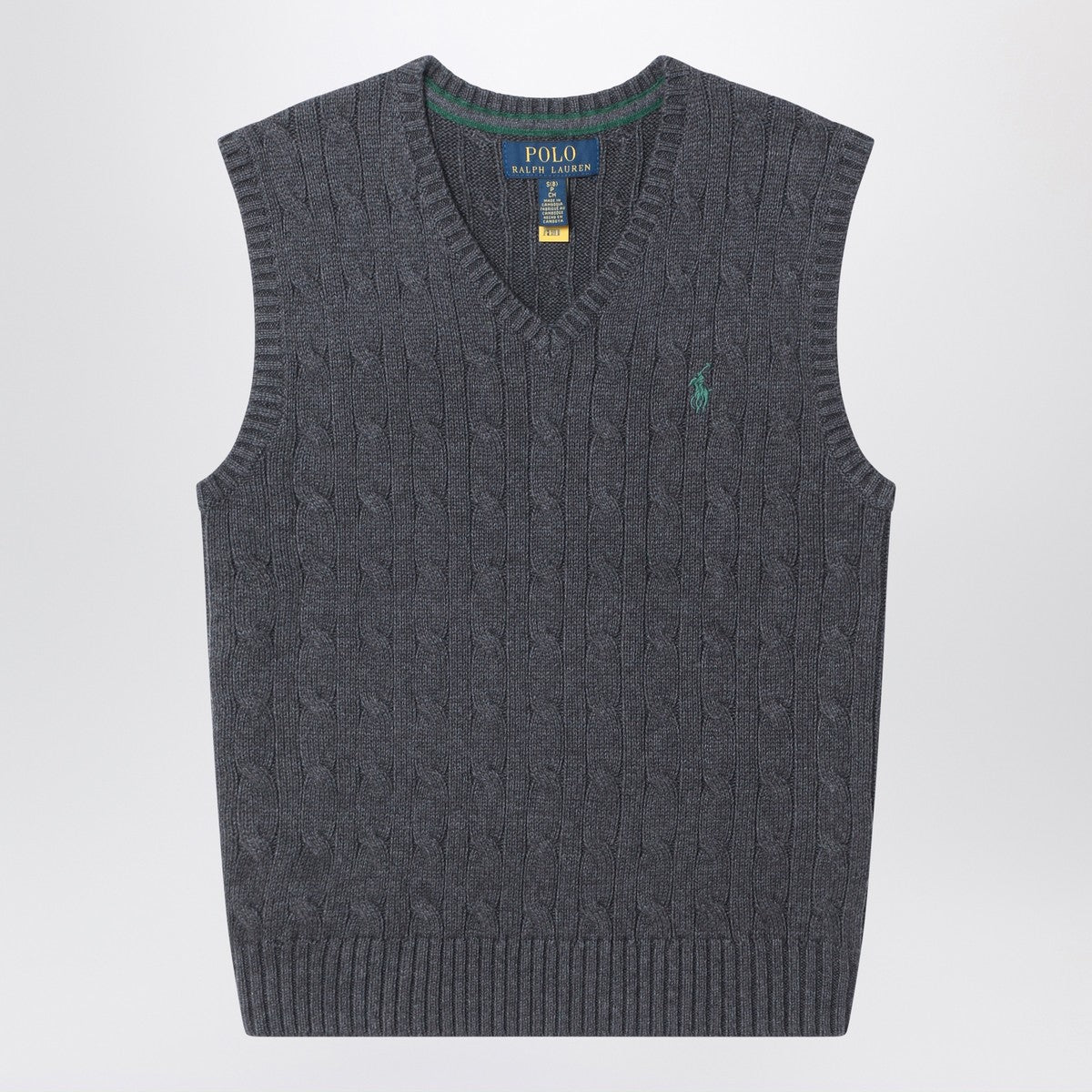 Polo Ralph Lauren Grey cable-knit cotton vest Polo Ralph Lauren