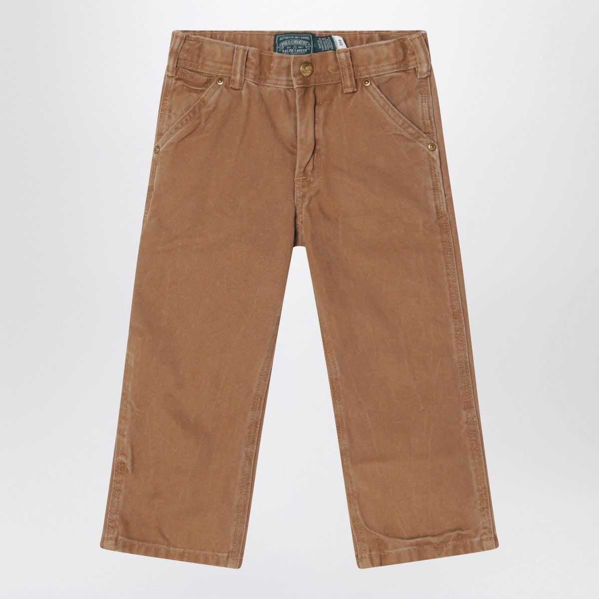 Polo Ralph Lauren Brown vintage-effect cotton trousers Polo Ralph Lauren