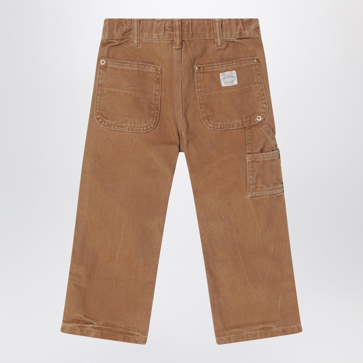 Polo Ralph Lauren Brown vintage-effect cotton trousers Polo Ralph Lauren