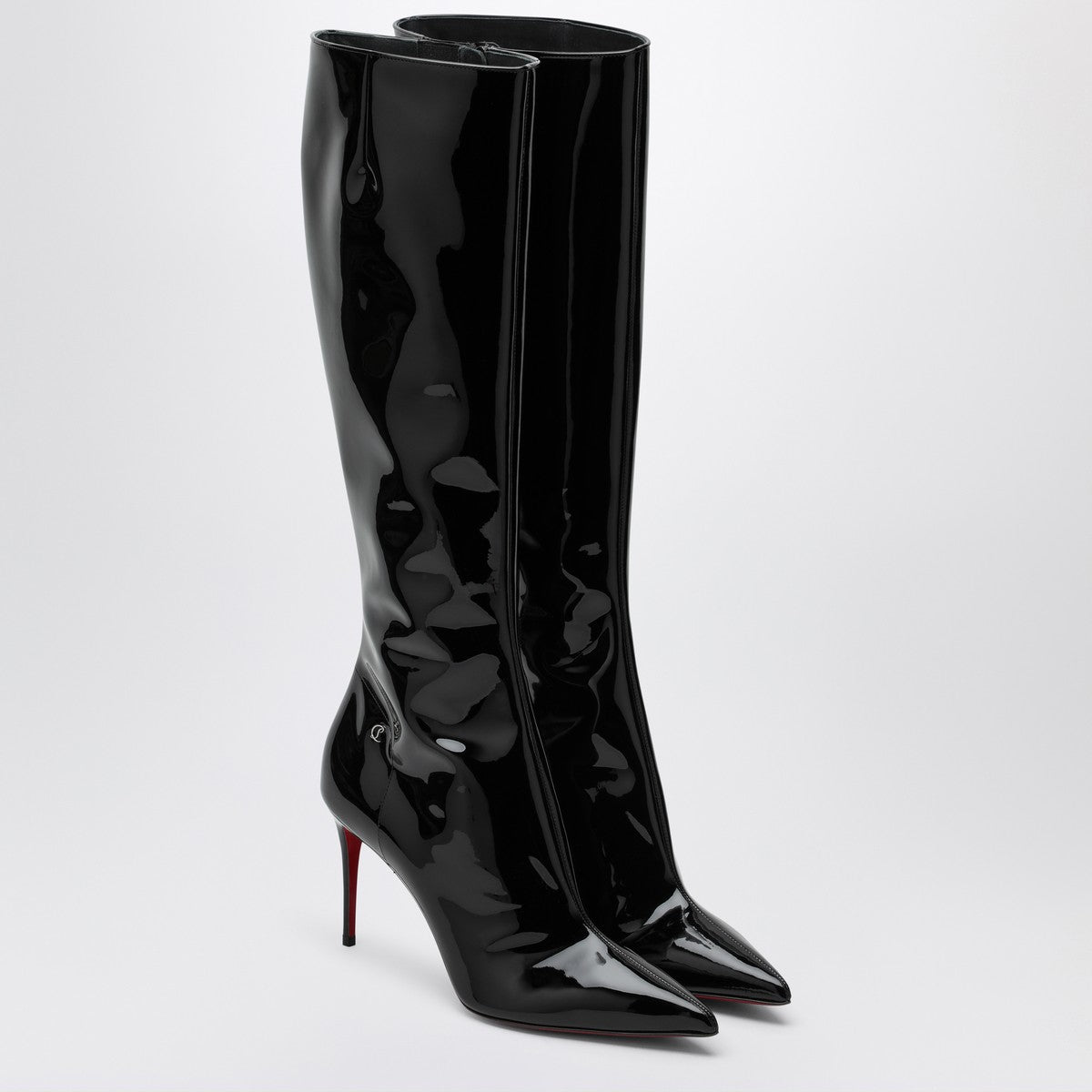 Christian Louboutin High black patent leather boot Christian Louboutin