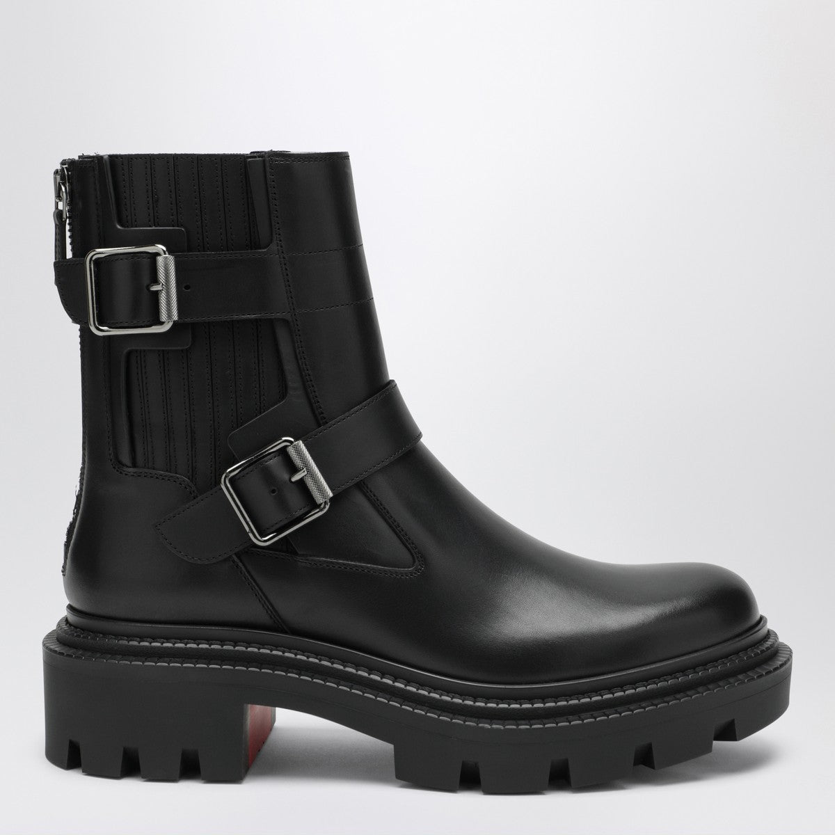 Christian Louboutin Black leather biker boots Christian Louboutin