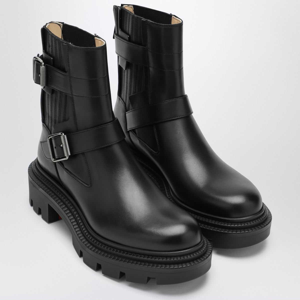 Christian Louboutin Black leather biker boots Christian Louboutin