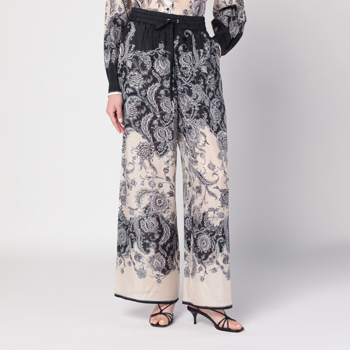 ZIMMERMANN Cream Rhiannon trousers with fantasy print Zimmermann