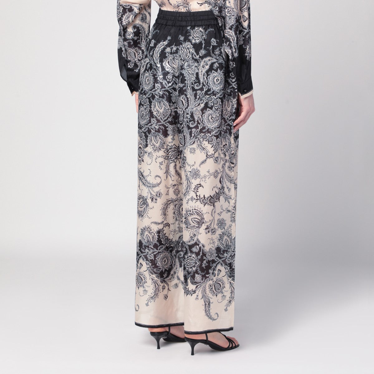 ZIMMERMANN Cream Rhiannon trousers with fantasy print Zimmermann