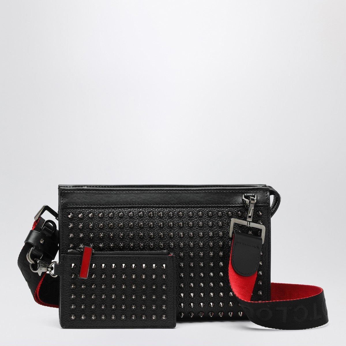 Christian Louboutin Black leather shoulder bag with studs Christian Louboutin