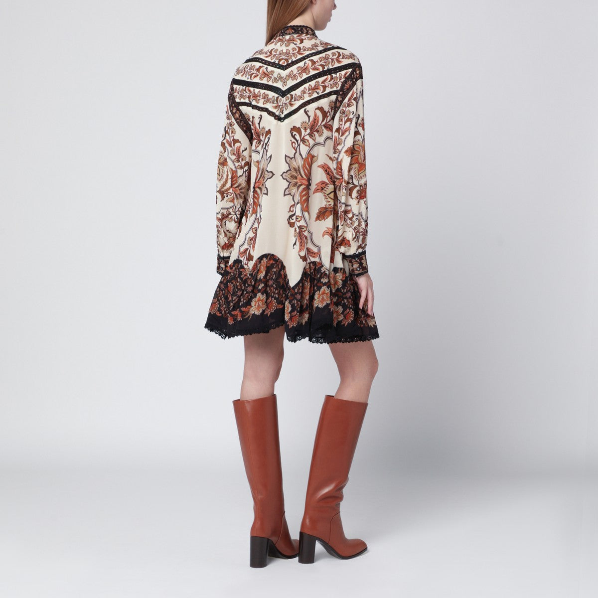 FARM Rio Sand Majestic Garden Lace mini dress FARM Rio