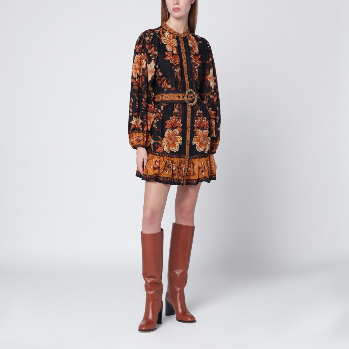 FARM Rio Black Majestic Garden mini dress FARM Rio