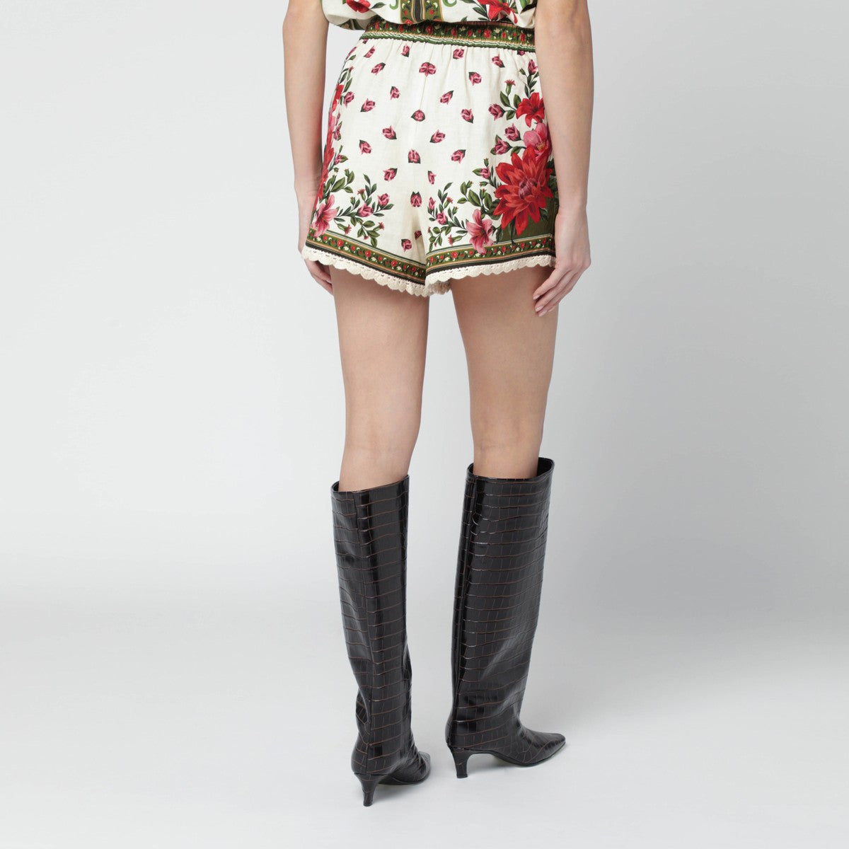 FARM Rio Floral linen-blend shorts FARM Rio