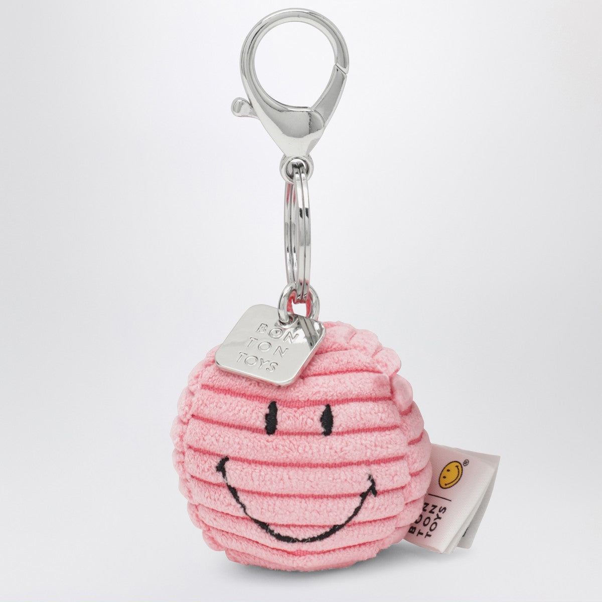 Bon Ton Toys Smiley velvet keychain pink Bon Ton Toys