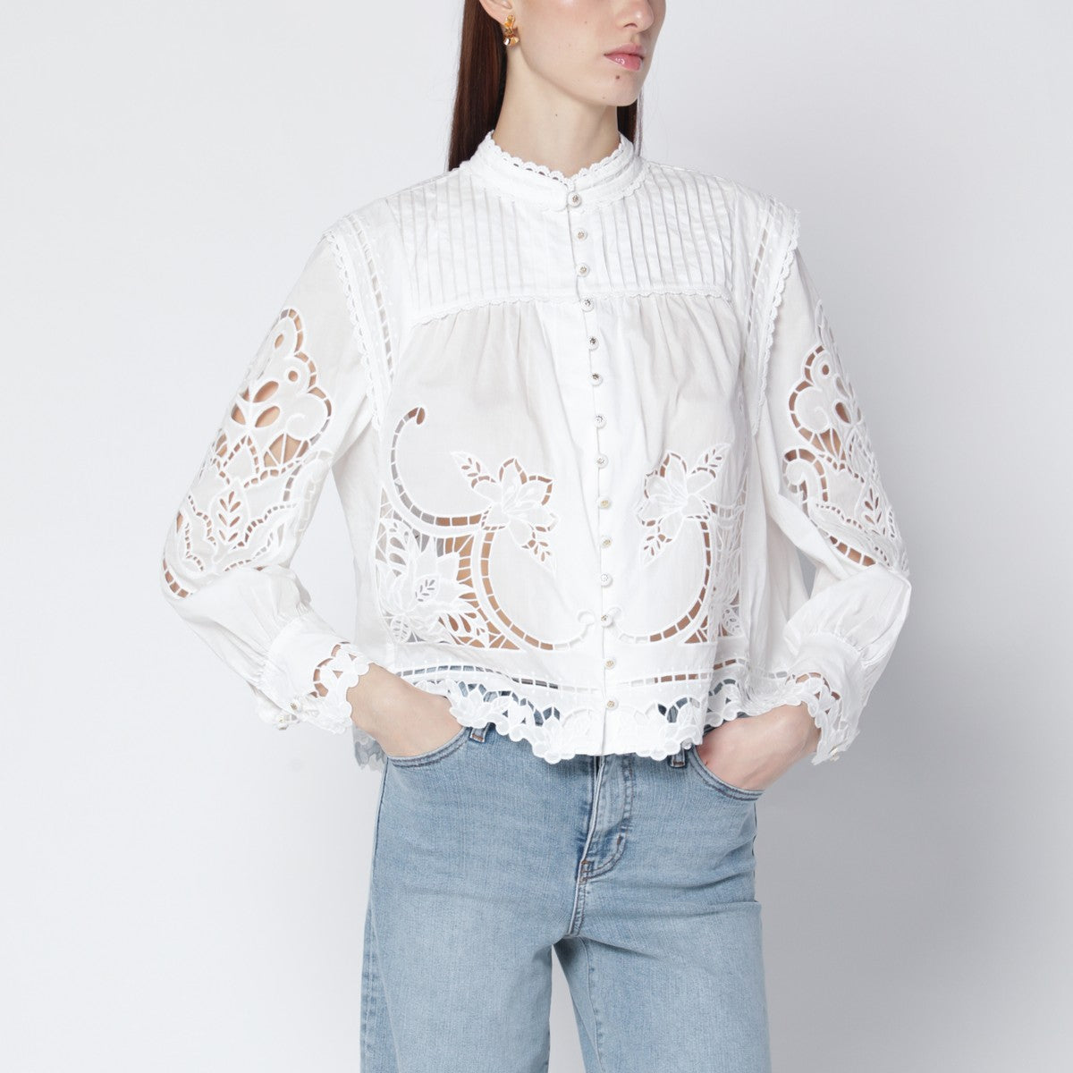 FARM Rio Richelieu white cotton blouse FARM Rio