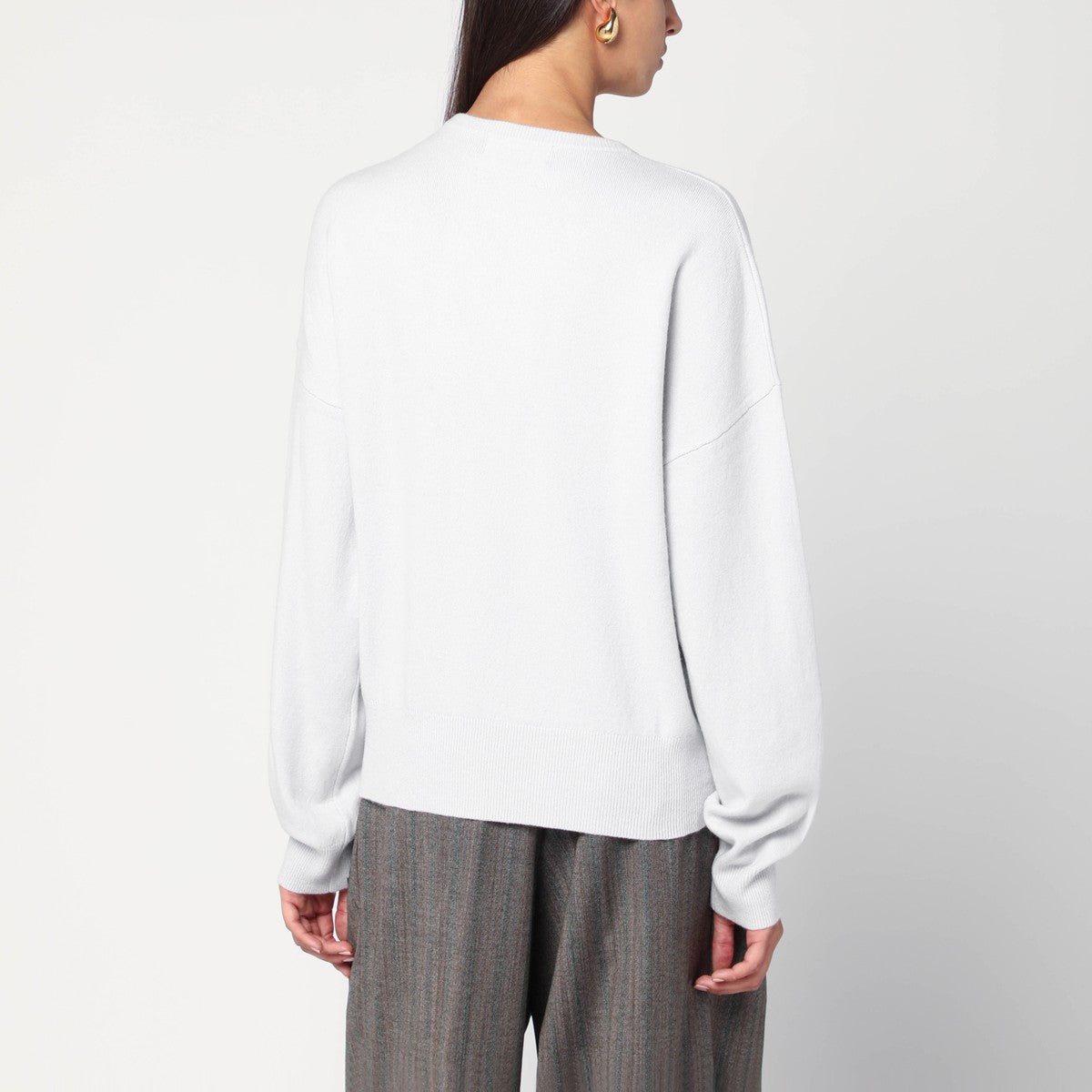 extreme cashmere Ice blue cashmere crew neck sweater extreme cashmere