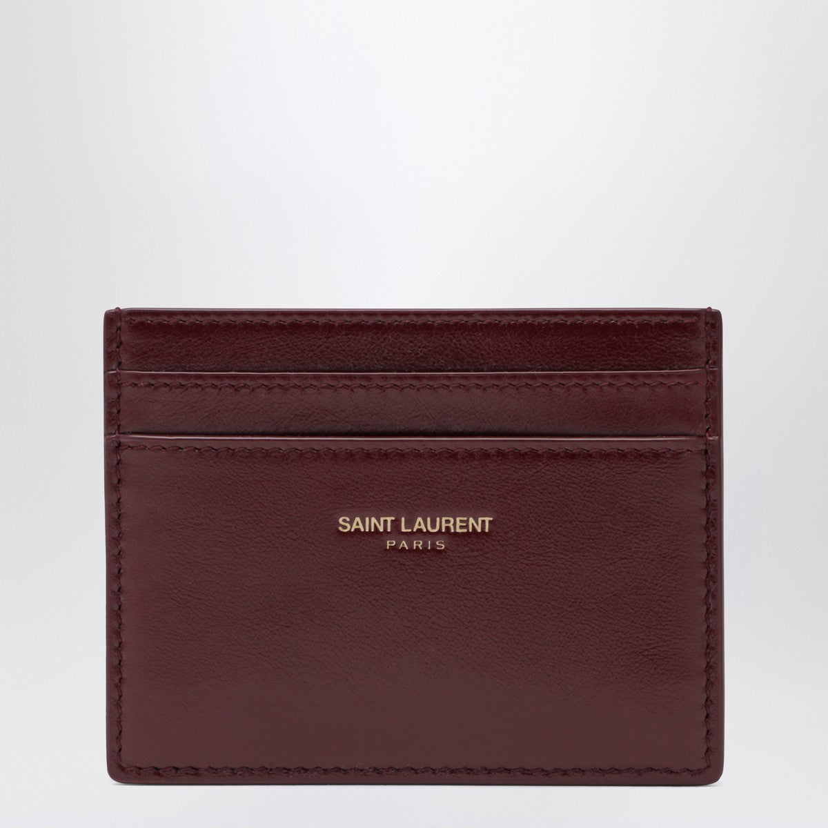 Saint Laurent Dark ruby leather credit card holder Saint Laurent
