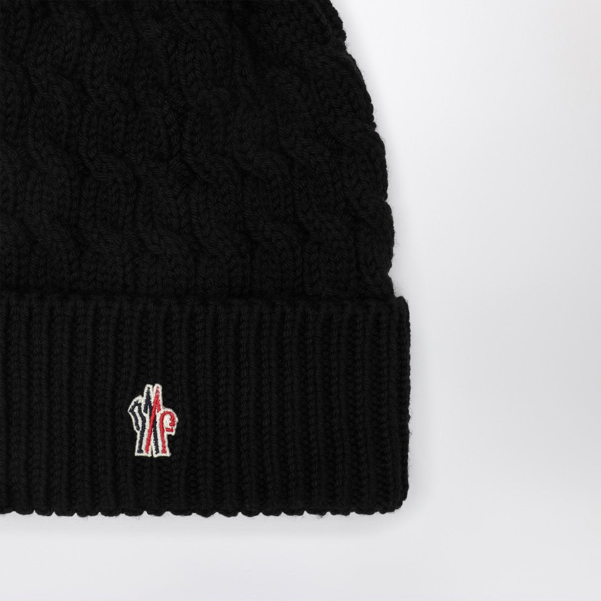 Moncler Grenoble Black wool hat with pom pom Moncler Grenoble