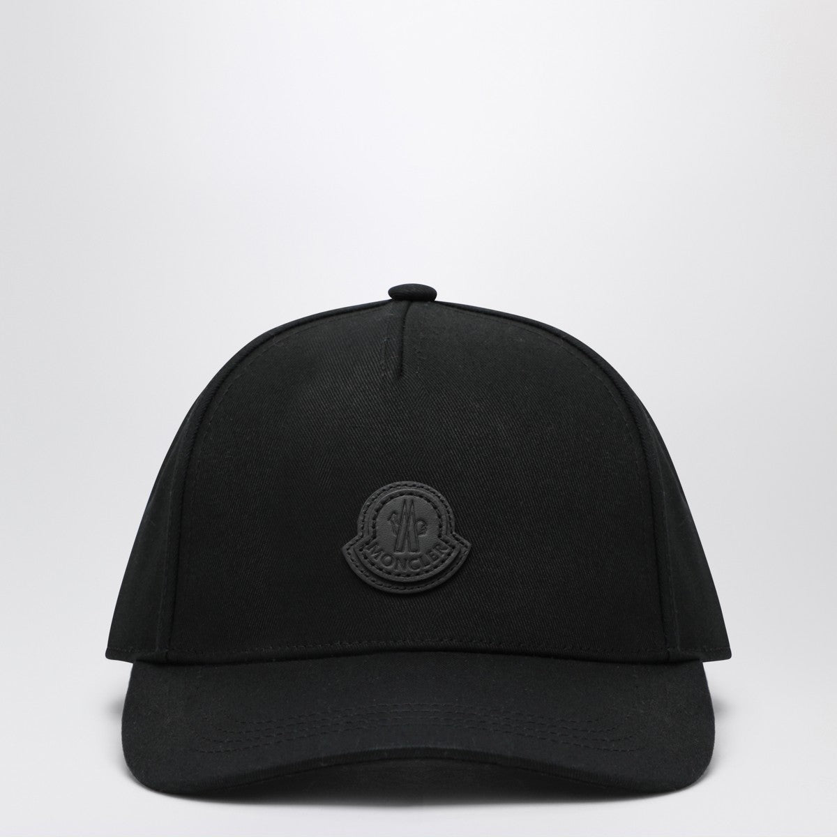 Moncler Black cotton gabardine baseball cap Moncler