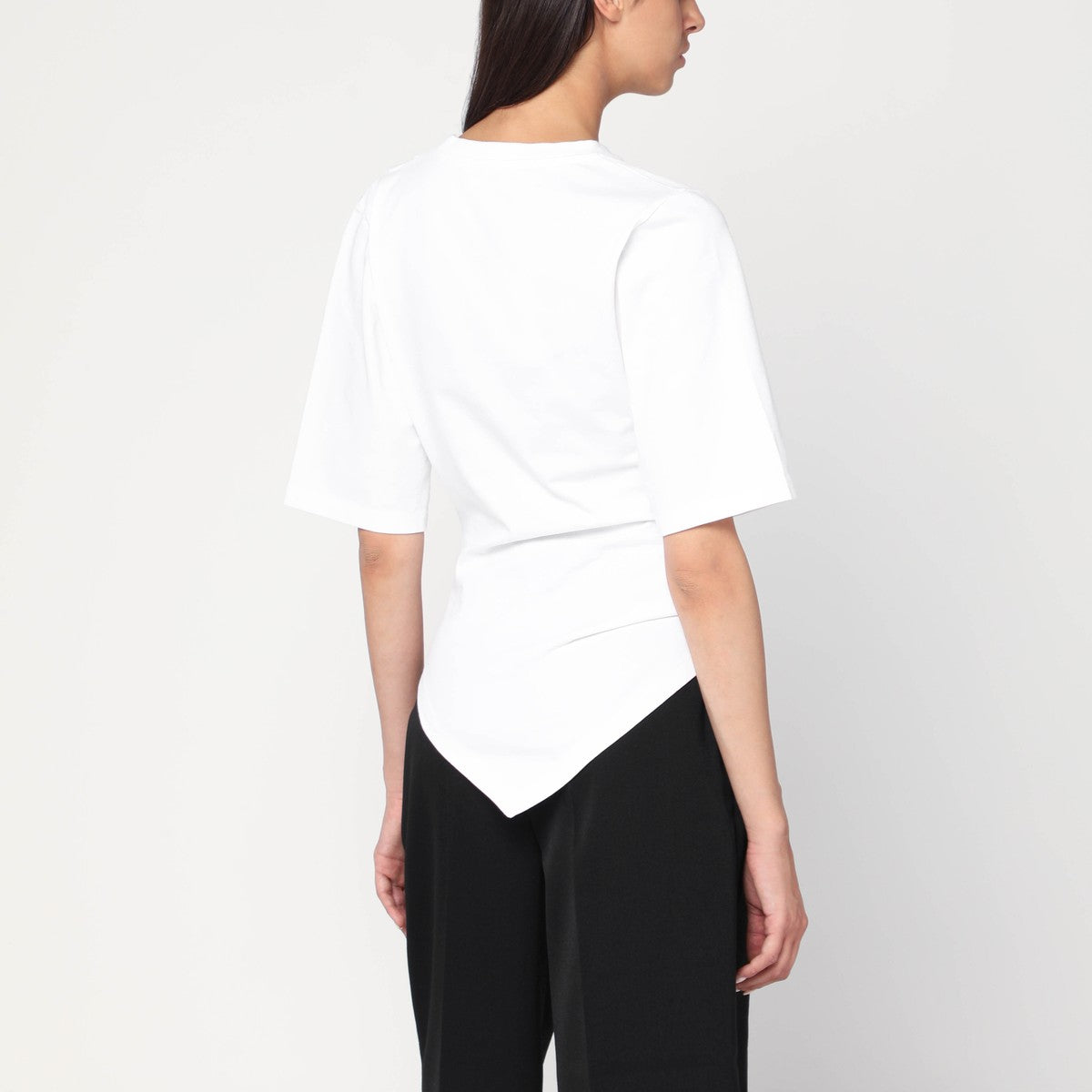 Róhe White asymmetric cotton top Róhe