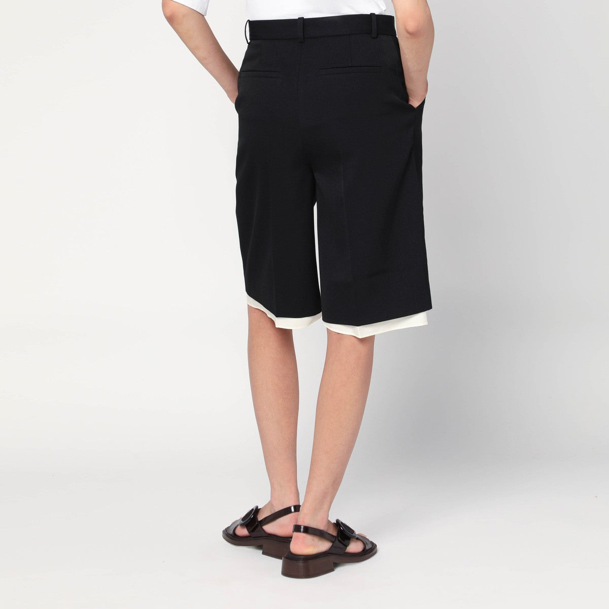 Róhe Black double-layer Bermuda shorts Róhe