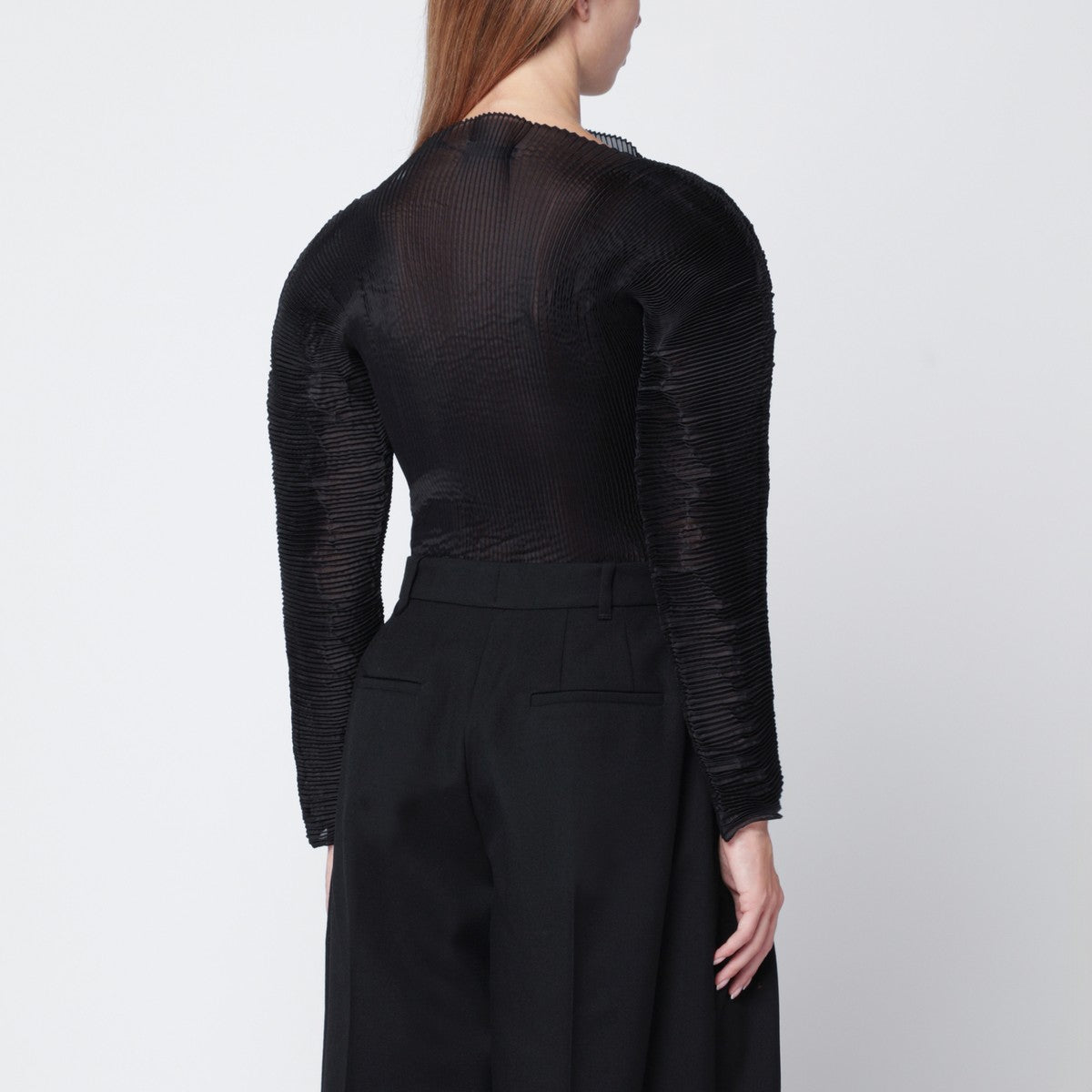 Róhe Black pleated sculptural top Róhe