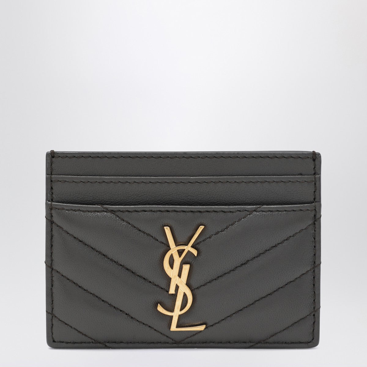 Saint Laurent Grey Cassandre card holder Saint Laurent