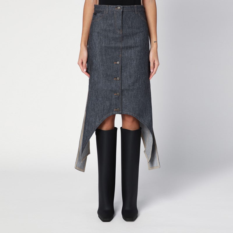 Courreges Courrèges Dark grey denim skirt Courreges