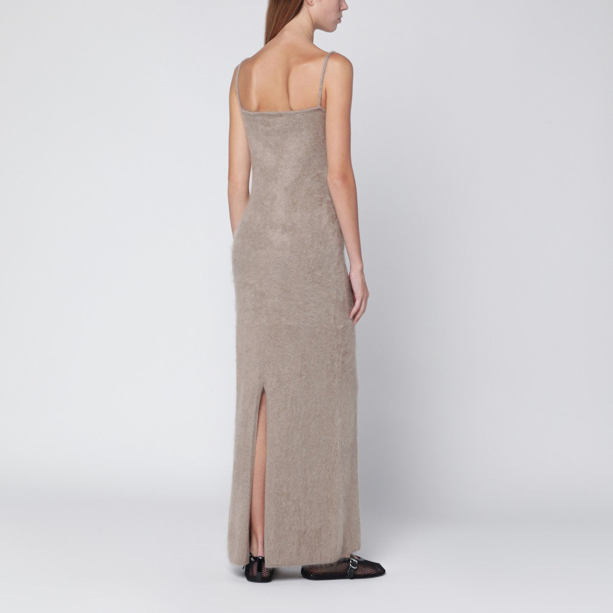 ALMADA LABEL Fiona dress in brushed beige cashmere ALMADA LABEL