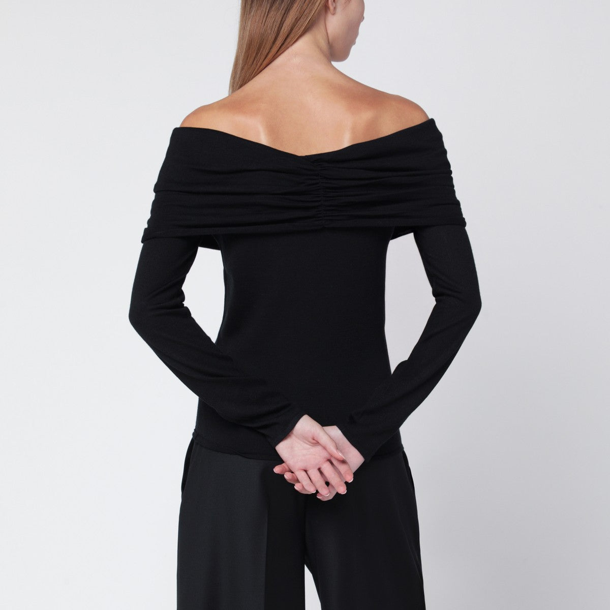 ALMADA LABEL Cara sweater in black silk and cashmere