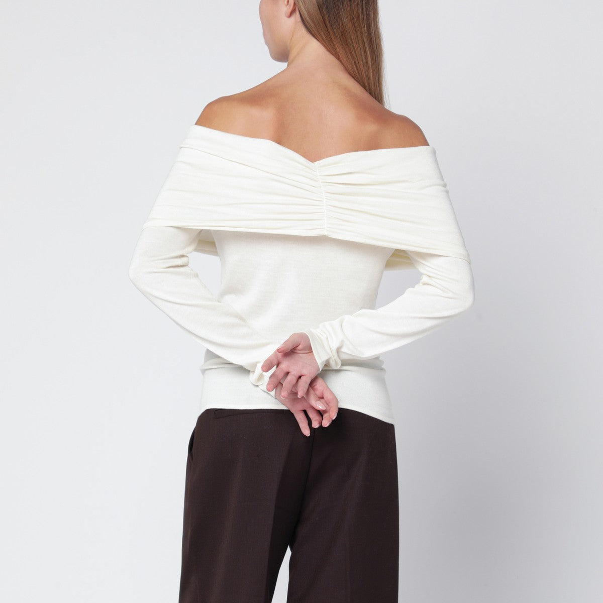 ALMADA LABEL Cara sweater in cream silk and cashmere ALMADA LABEL