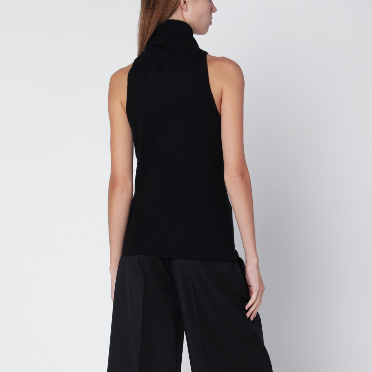 ALMADA LABEL Vida top in black organic cashmere ALMADA LABEL