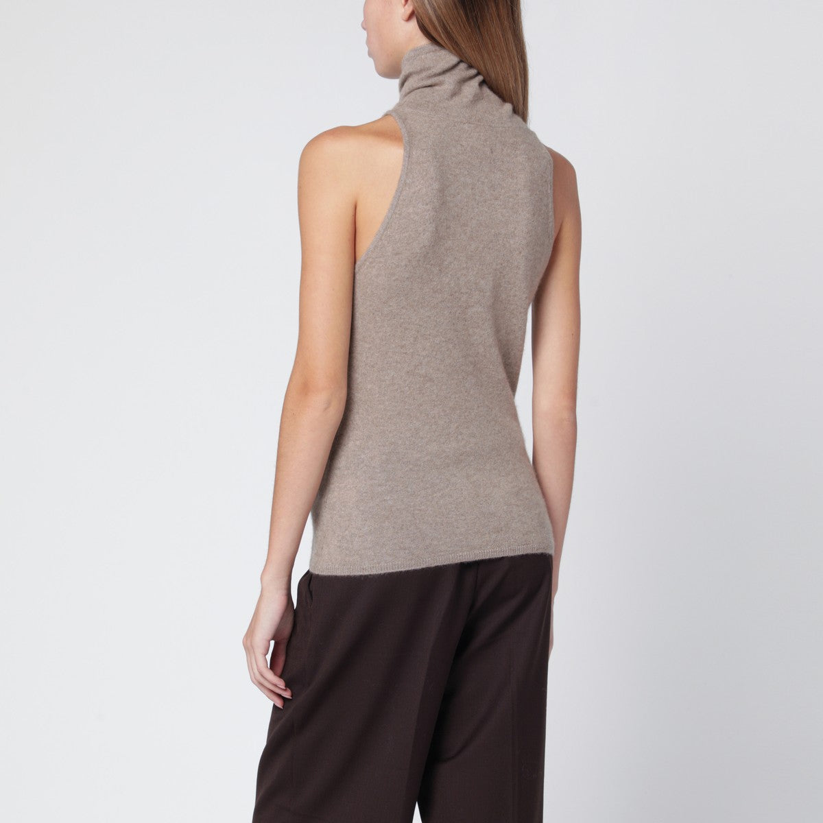 ALMADA LABEL Vida top in beige organic cashmere ALMADA LABEL