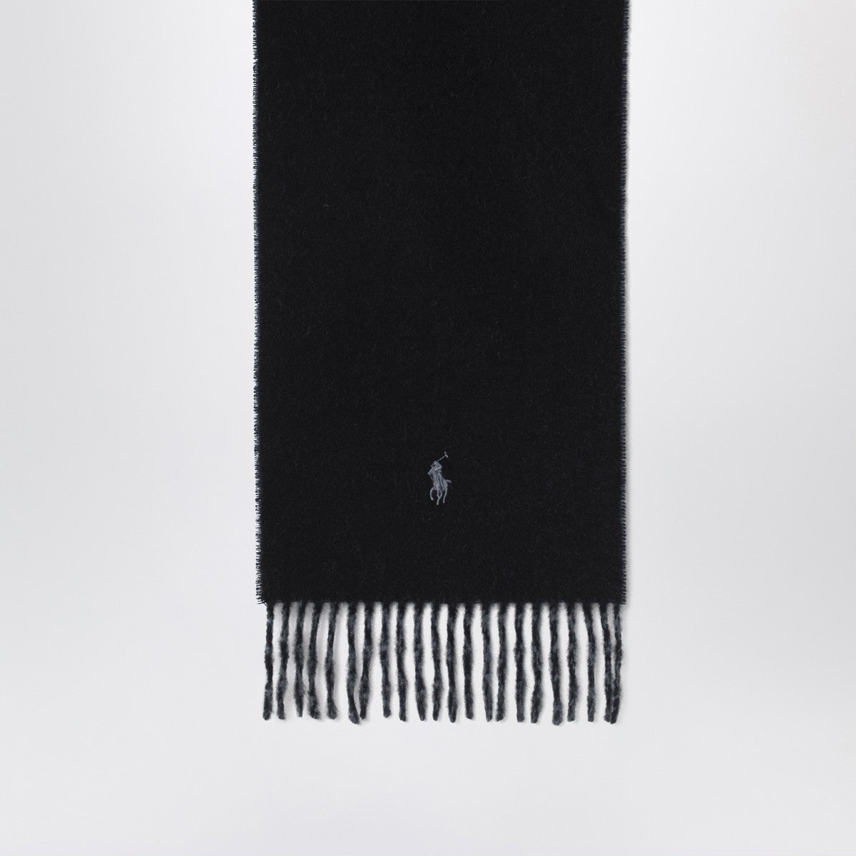 Polo Ralph Lauren Black/grey scarf with logo embroidery Polo Ralph Lauren
