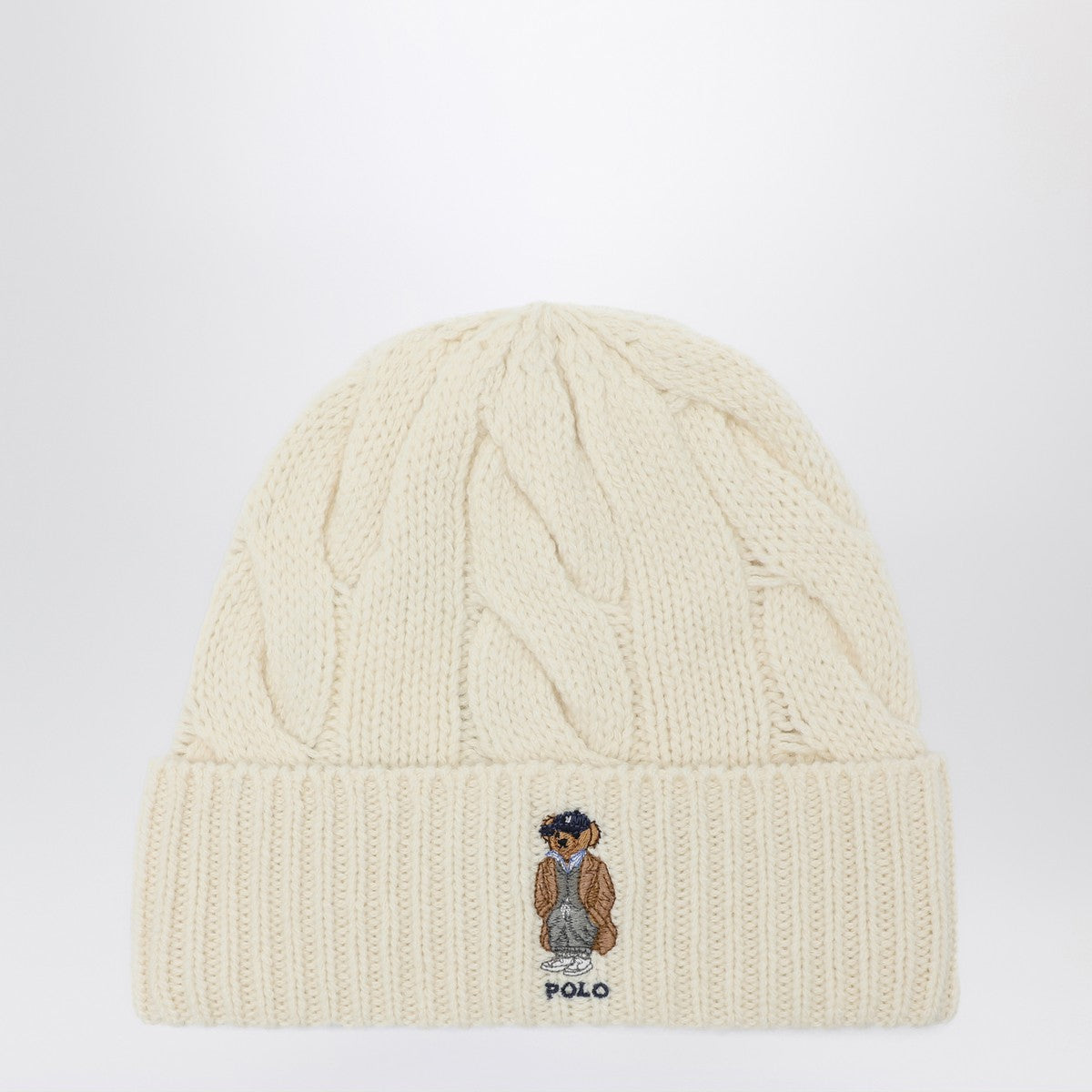 Polo Ralph Lauren Polo Bear hat in cream wool Polo Ralph Lauren