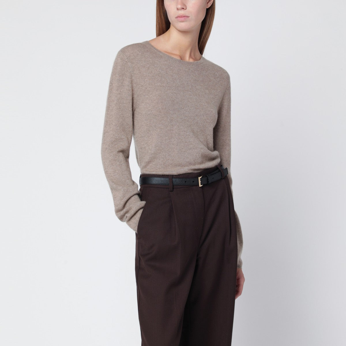 ALMADA LABEL Awa sweater in beige organic cashmere ALMADA LABEL