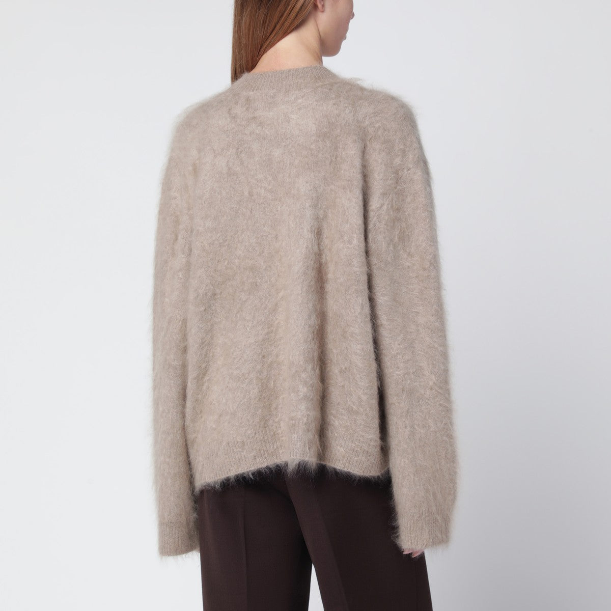 ALMADA LABEL Macy cardigan in beige organic cashmere ALMADA LABEL