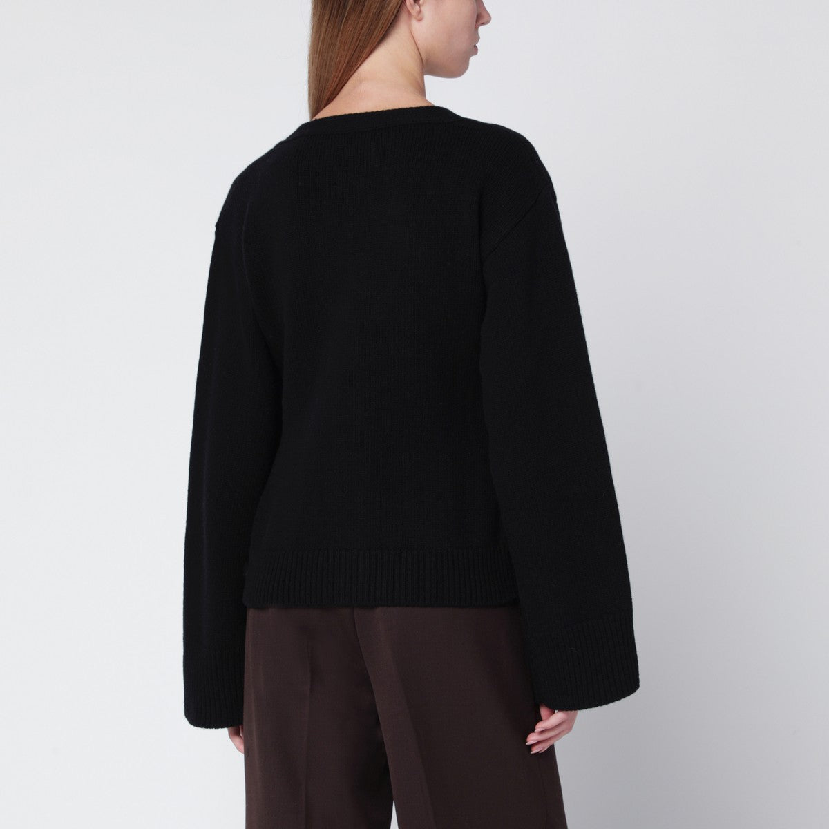 ALMADA LABEL Drea cardigan in black wool and cashmere ALMADA LABEL