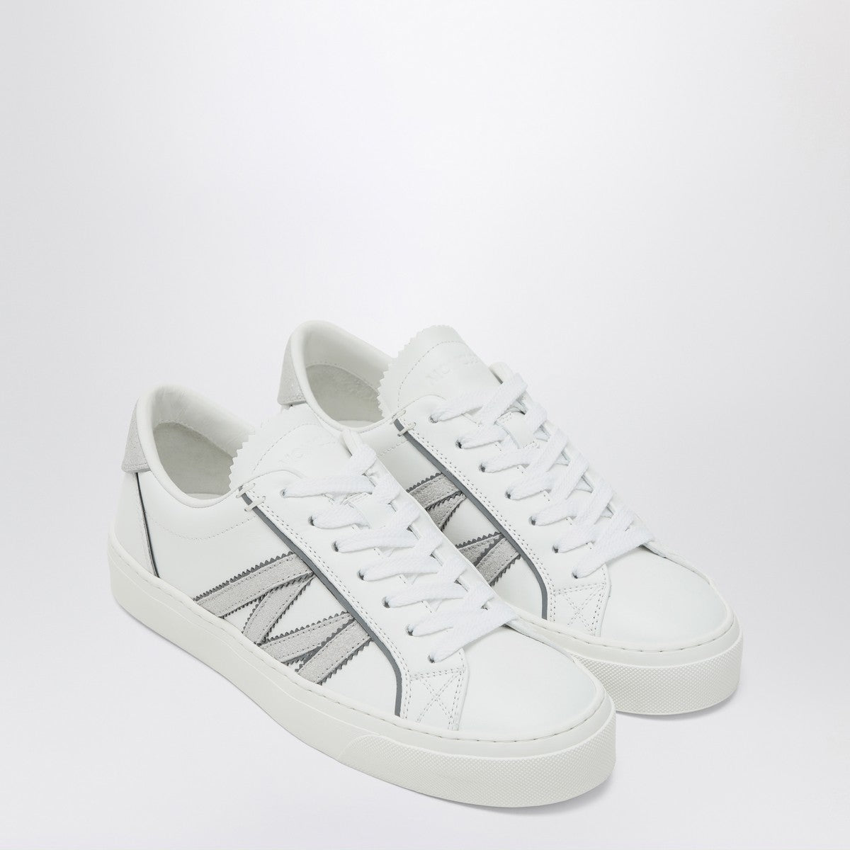 Moncler White leather Monaco2 sneakers Moncler