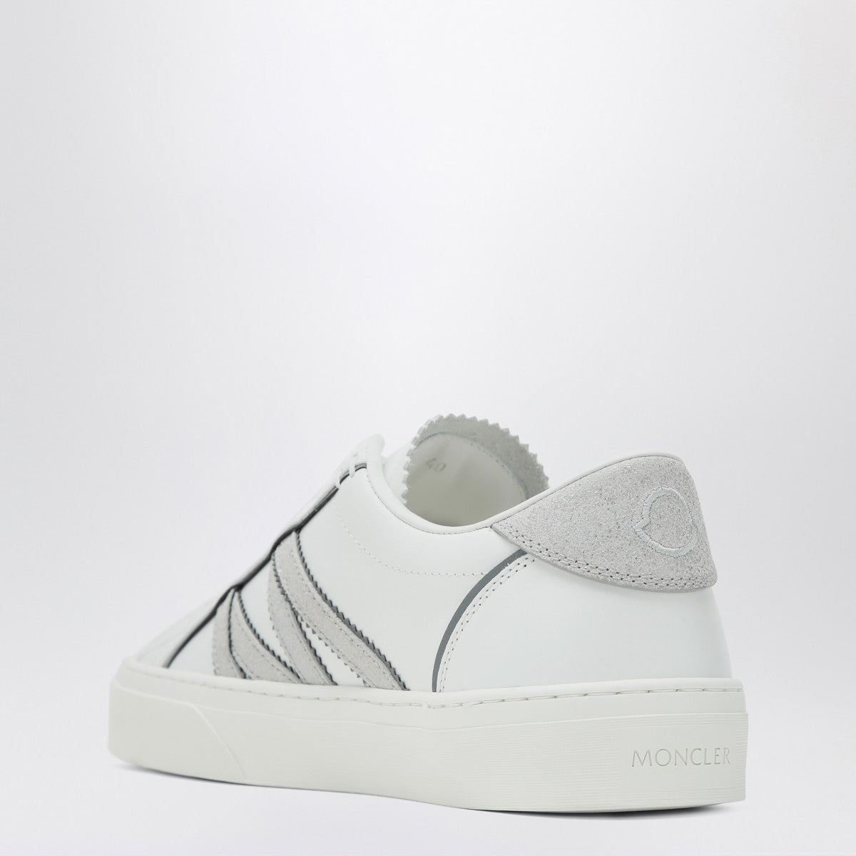 Moncler White leather Monaco2 sneakers Moncler