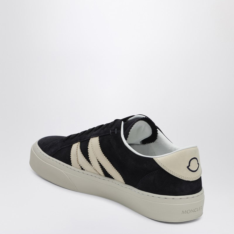 Moncler Monaco2 navy blue suede trainer Moncler