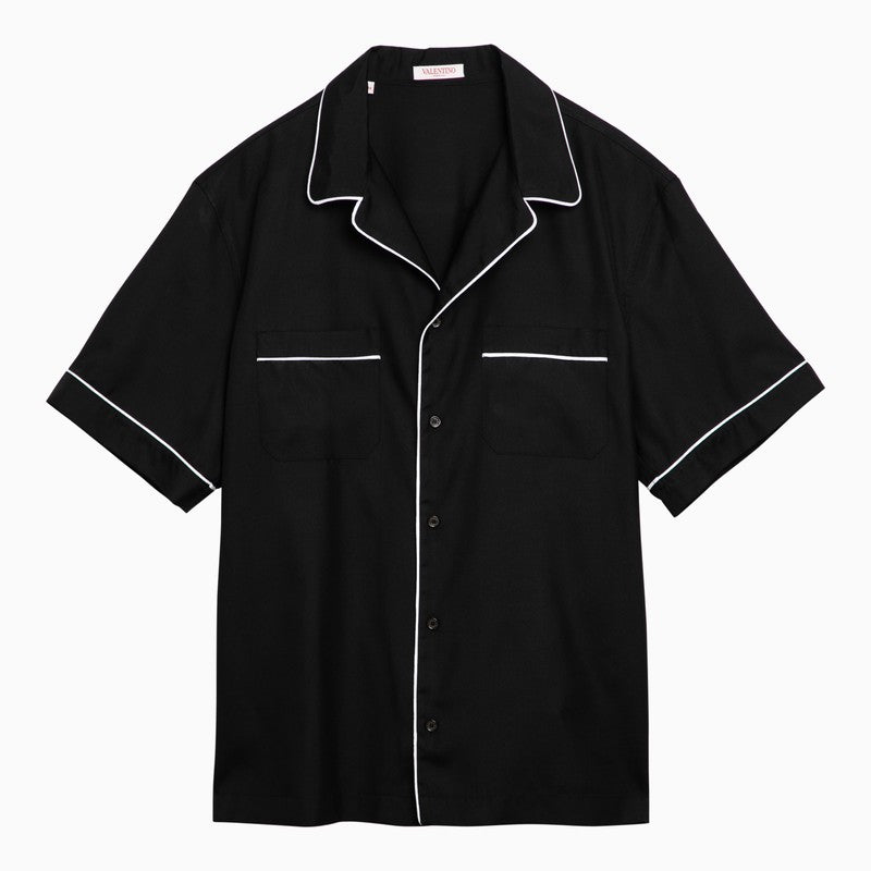 Valentino Black silk bowling shirt Valentino