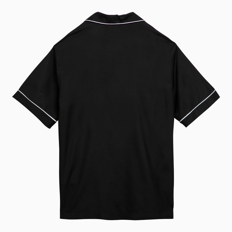 Valentino Black silk bowling shirt Valentino