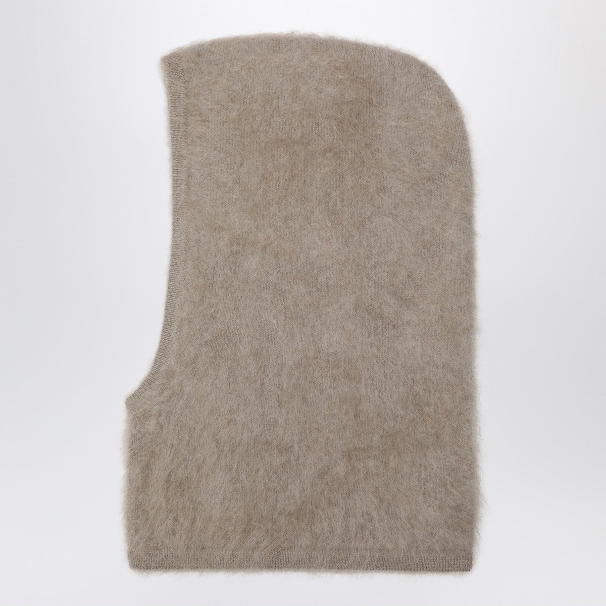 ALMADA LABEL Wool and cashmere balaclava in greige ALMADA LABEL