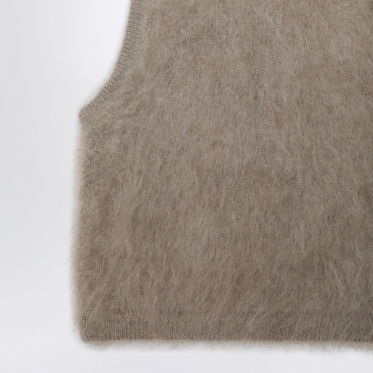 ALMADA LABEL Wool and cashmere balaclava in greige ALMADA LABEL