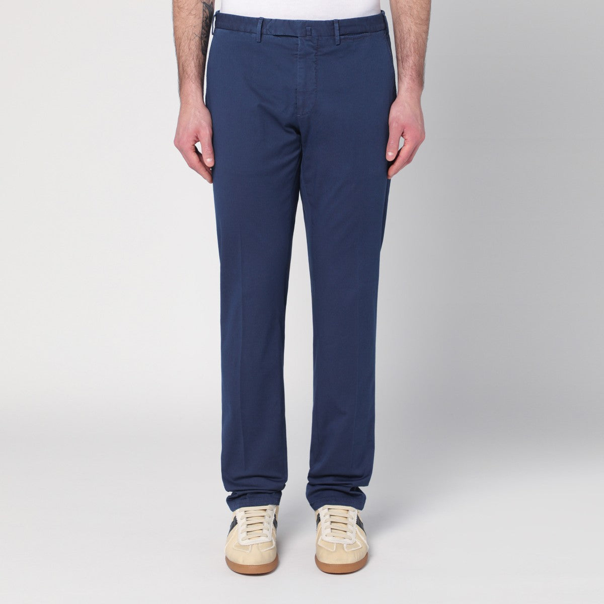Santaniello Blue trousers in cotton Santaniello