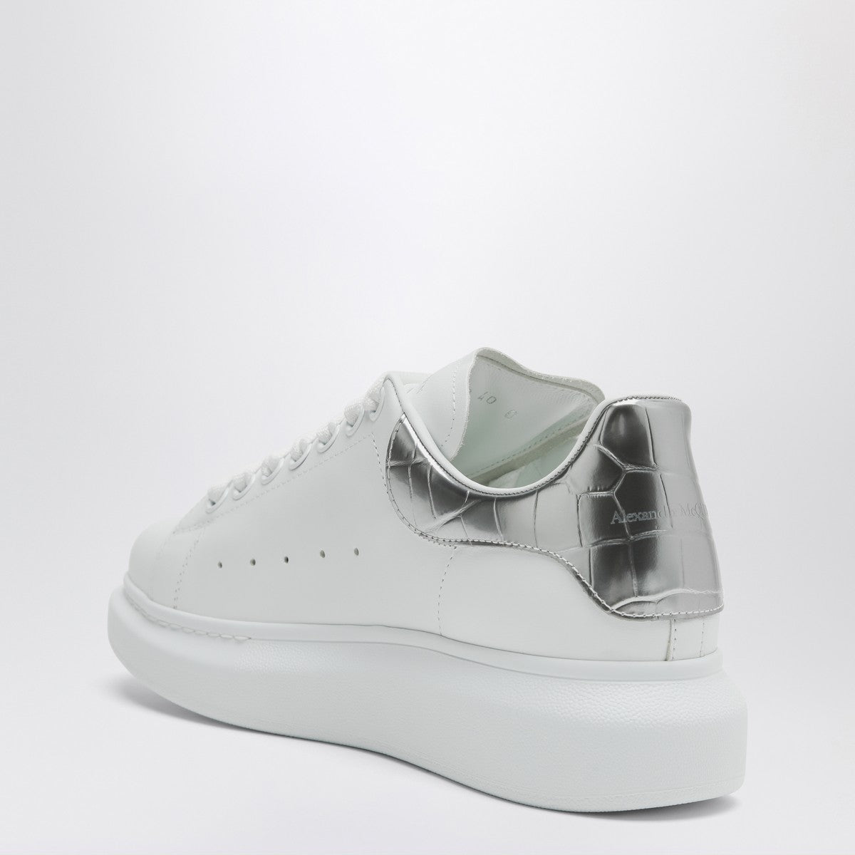 Alexander McQueen Oversize sneakers white/silver croc Alexander Mcqueen