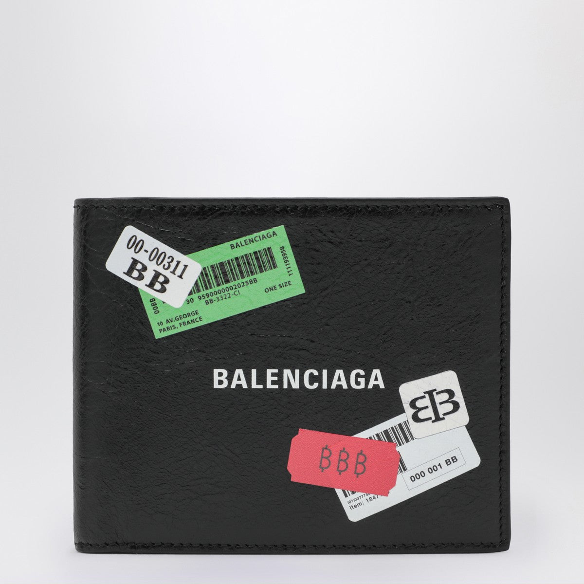 Balenciaga Black square foldable cash wallet Balenciaga