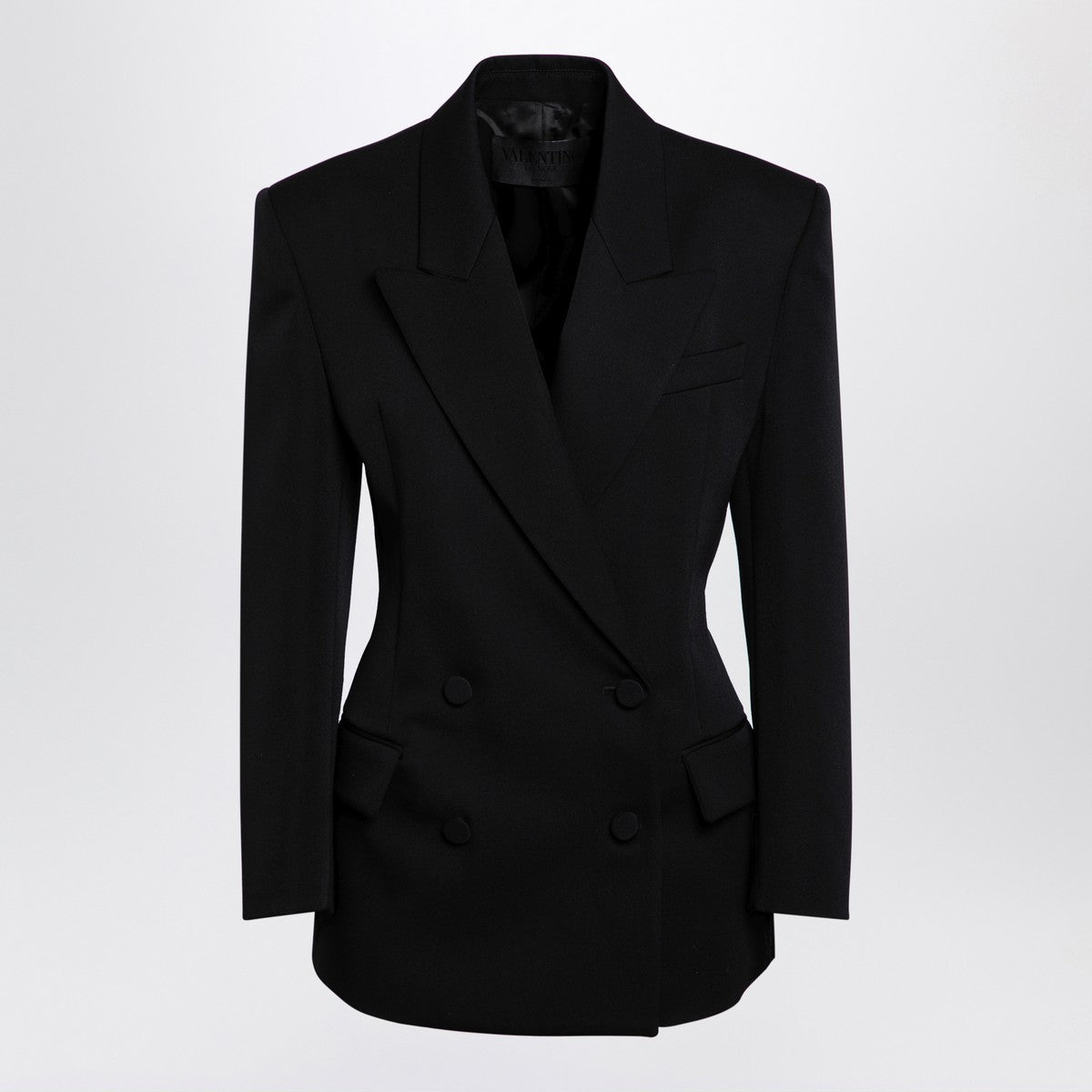 Valentino Black wool double-breasted jacket Valentino