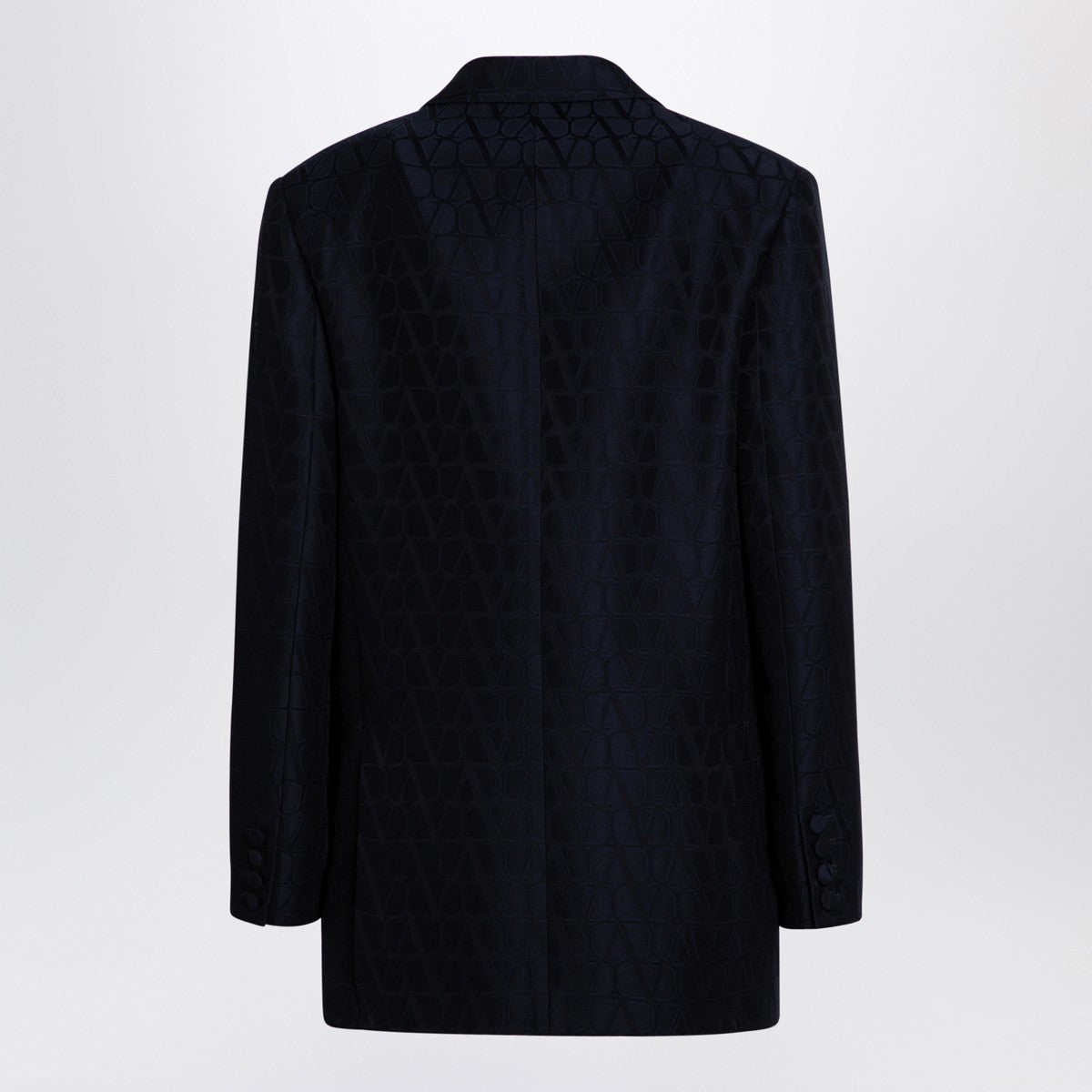 Valentino Navy blue double-breasted jacket Toile Iconographe