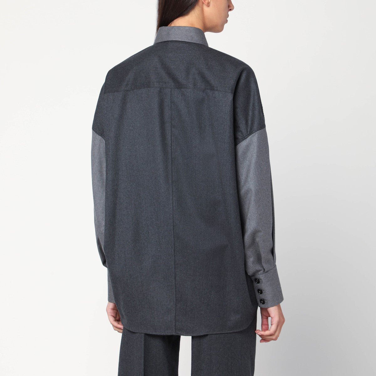 Stella McCartney Oversized gray wool shirt Stella McCartney