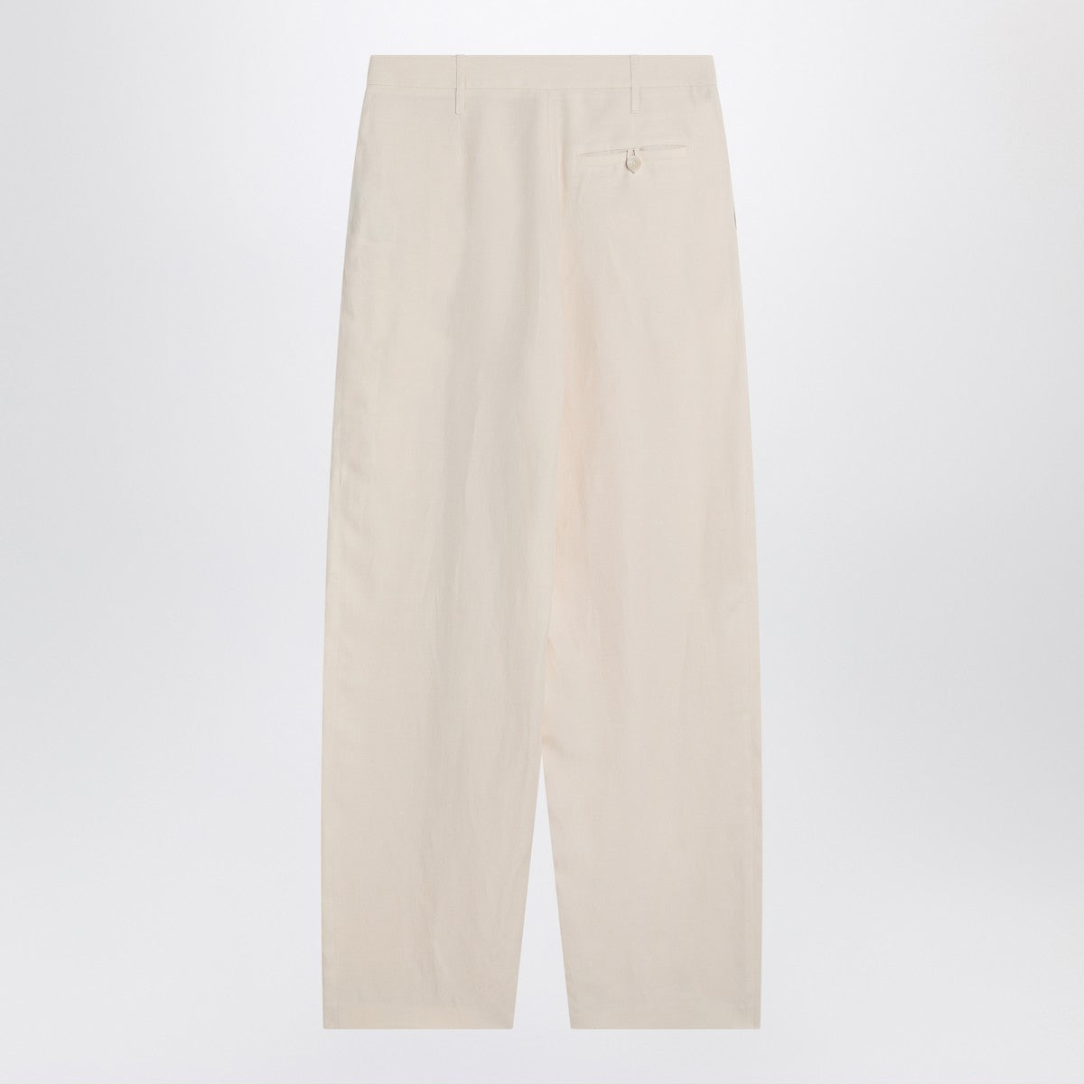 Stella McCartney Wide butter-coloured pants in linen blend Stella McCartney